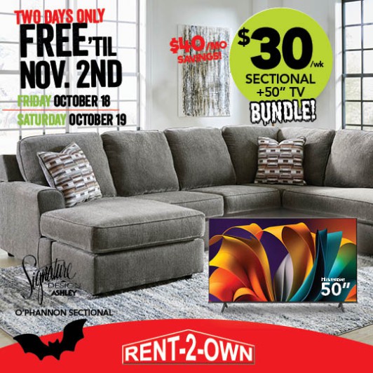 2-Piece Sectional + 50